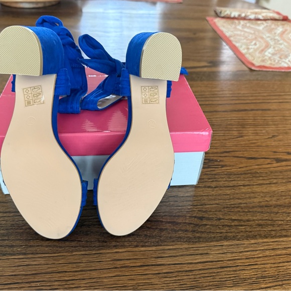 Allegra K Royal Blue Heeled Sandals - Picture 2 of 3